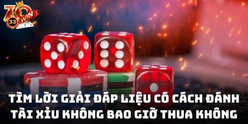 Tìm lời giải đáp liệu có cách đánh tài xỉu không bao giờ thua không